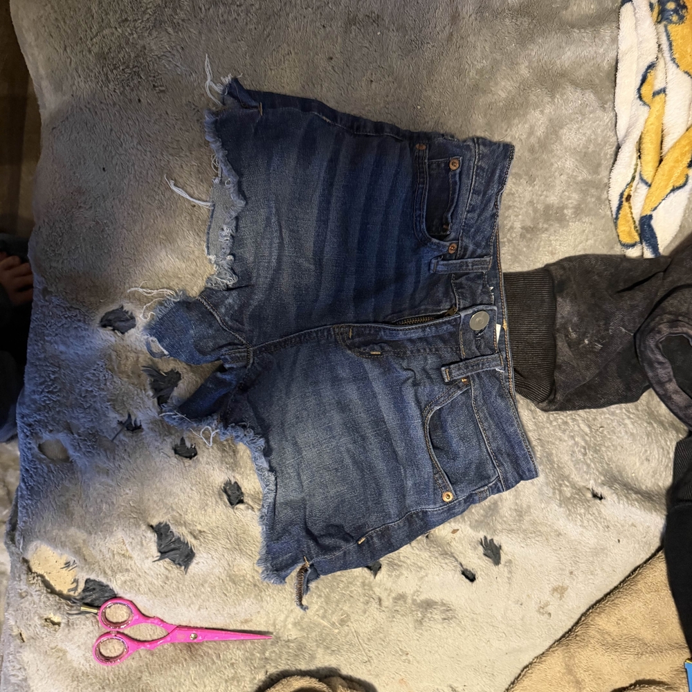 Distressed Denim Shorts